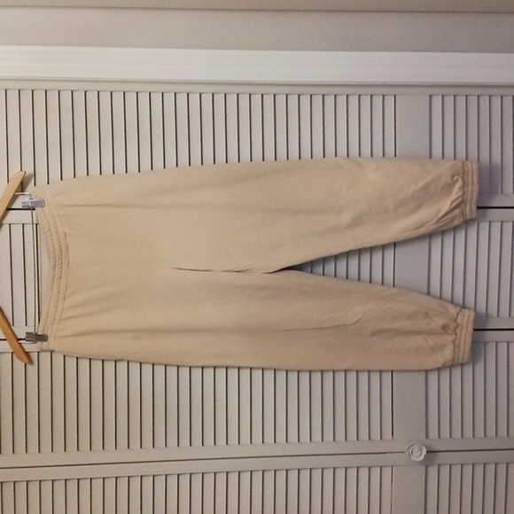 SUPERDOWN French Terry Joggers, Light Yellow/cream, Size L - Picture 2 of 11